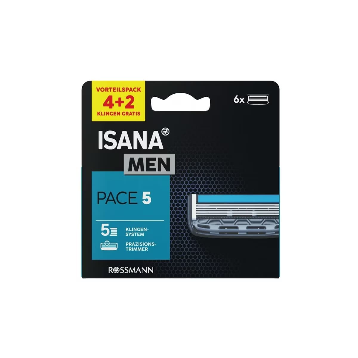 Isana Men Tıraş Bıçağı 5 Bıçaklı Sistem 4+2 Yedek Pace