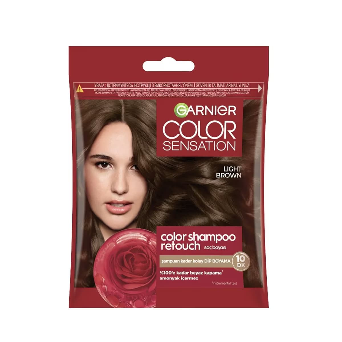Garnier Color Shampoo Retouch Şampuan Kolaylığında Dip Boyası Açık Kahve 5.0 1 adet