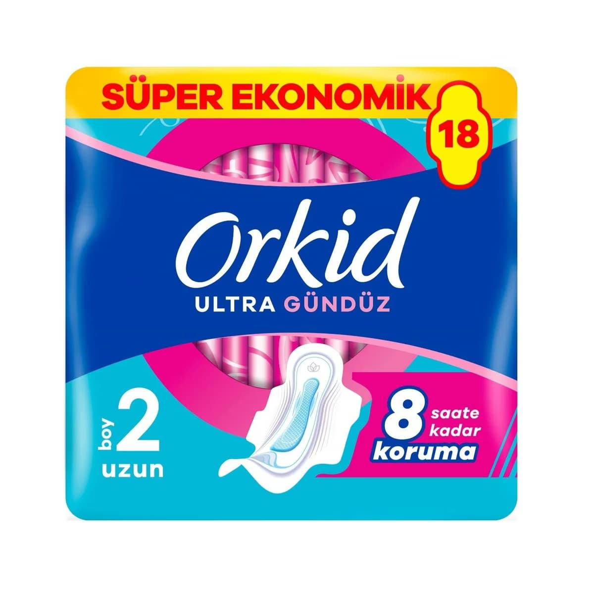 Orkid Hijyenik Ped Ultra Gündüz Uzun 18'li