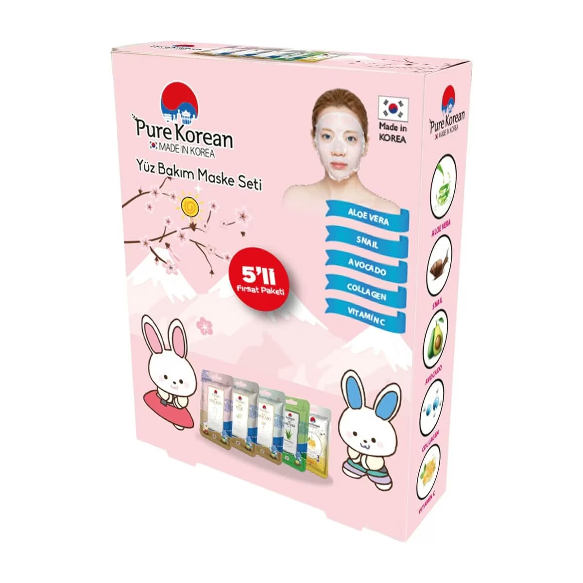 Pure Korean Kore Maske Paketi 5'li