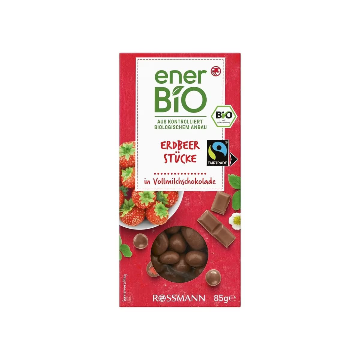 Enerbio Organik Çikolata Sütlü Kaplamalı Çilek 85 g