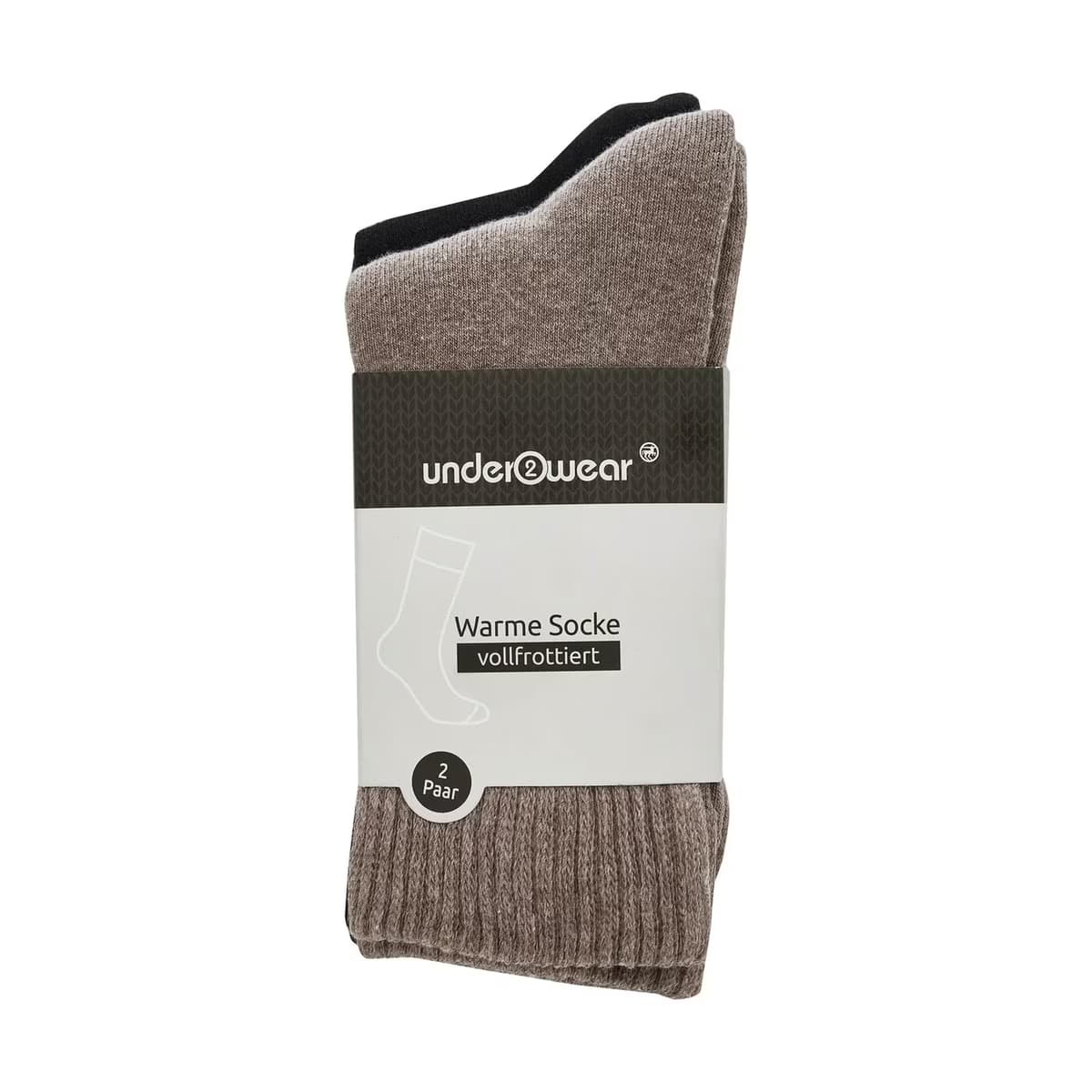 Underwear Bot Çorap Siyah/Bej 39-42 2 Çift