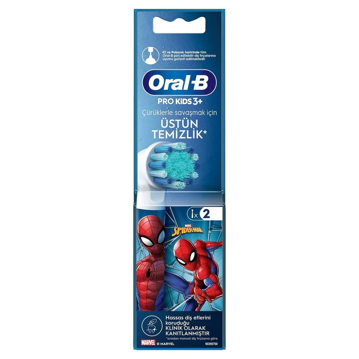 Oral-B Şarjlı Diş Fırçası Yedek Başlığı Spiderman 2 Adet