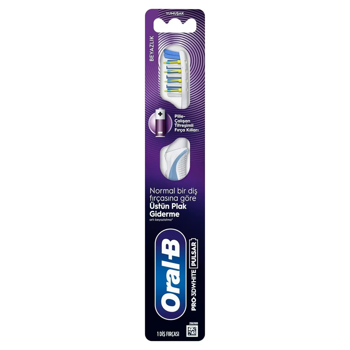 Oral-B Pro-3DWhite Pulsar Beyazlık Pilli Diş Fırçası 1 Adet