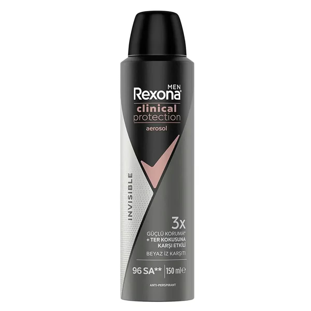 Rexona Clinical Protection Invisible Sprey Deodorant, 150 ml