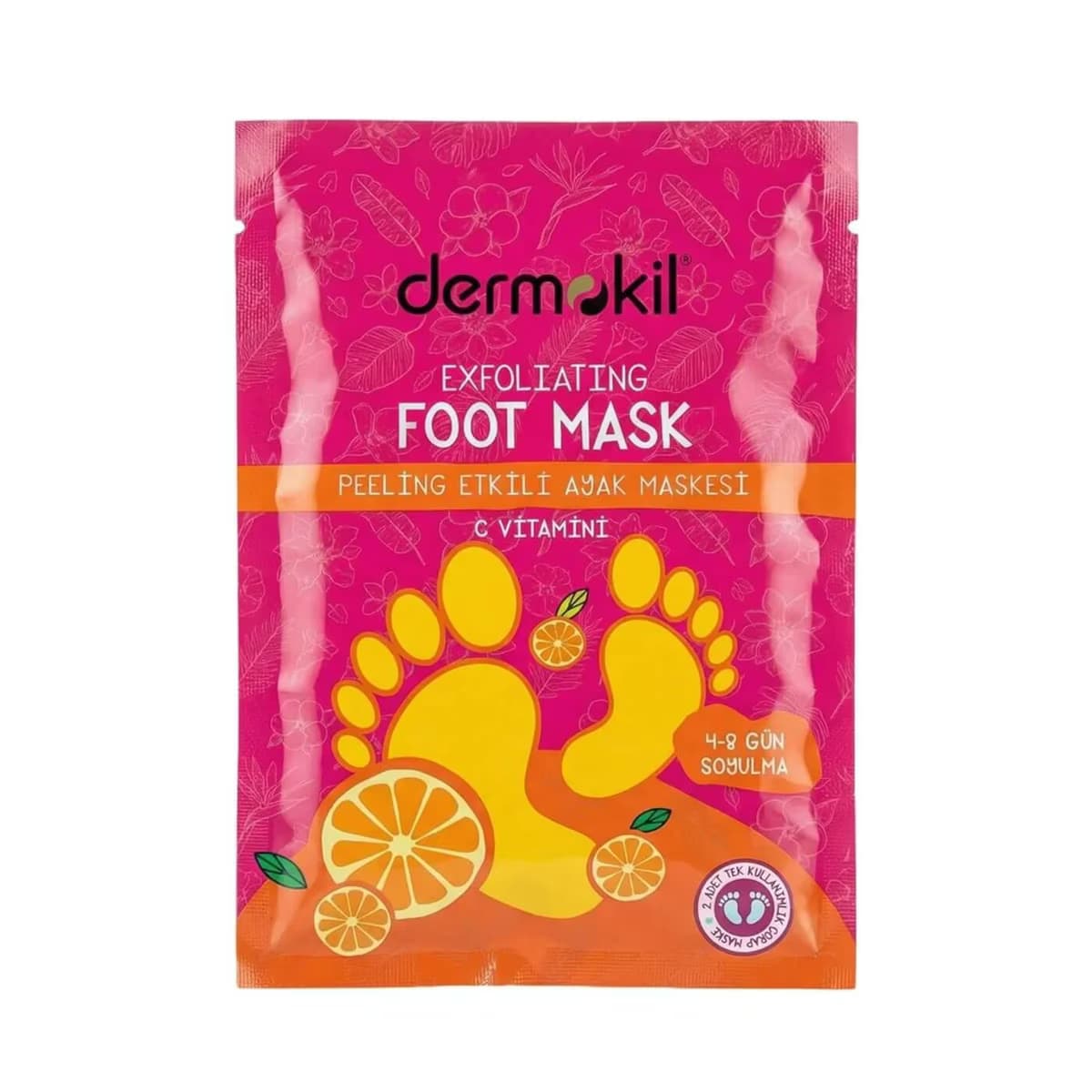 Dermokil C Vitaminli Peeling Etkili Soyulabilen Çorap Tipi Ayak Maskesi, 30 ml